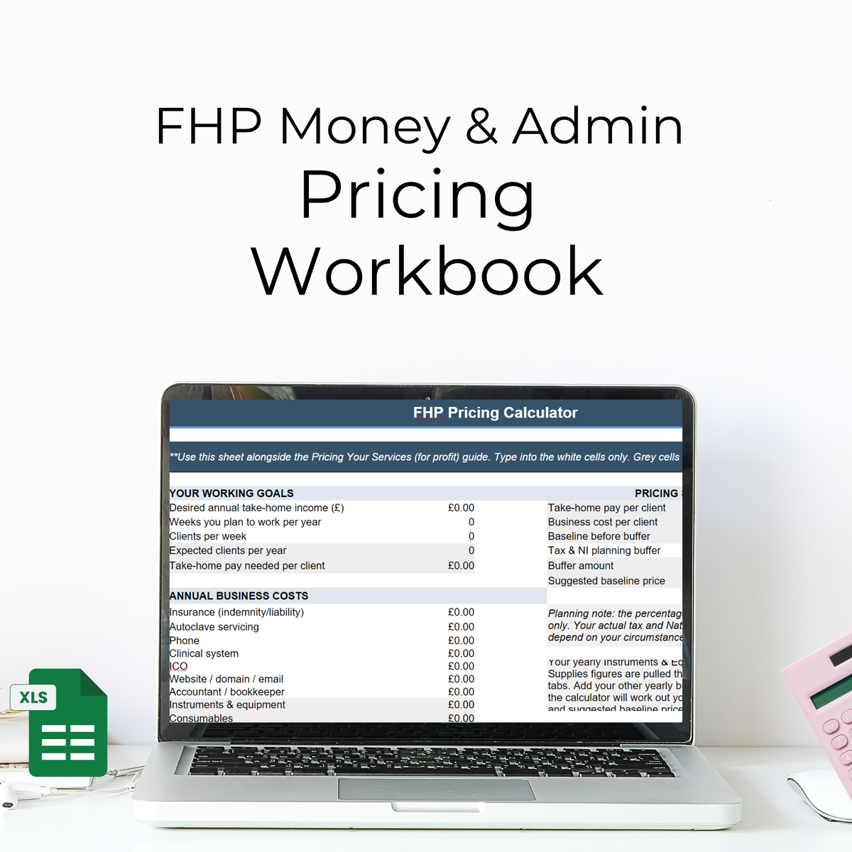 FHP Money & Admin Pricing Workbook