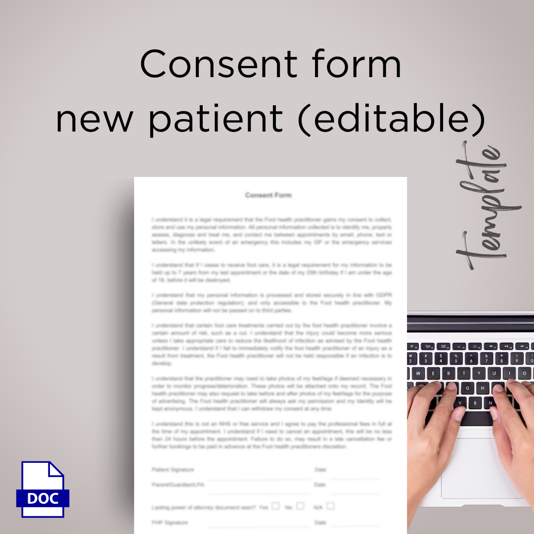 consent form GDPR and Treatment