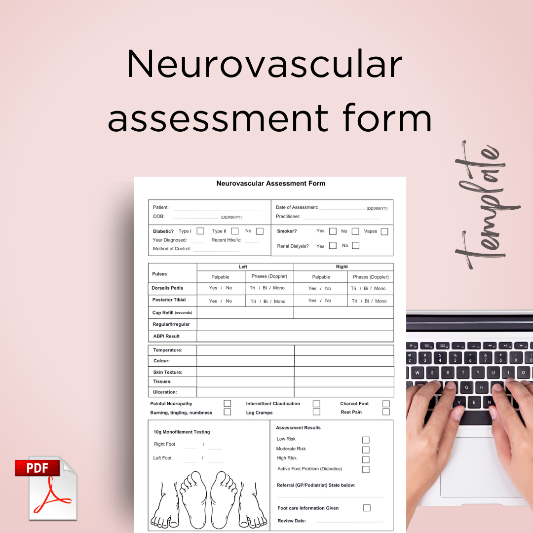 Neurovascular assessment form