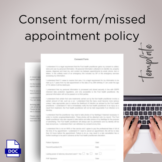 Consent Form / Missed Appointment Policy