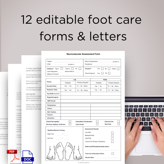 Foot Care Templates Bundle (Podiatry)
