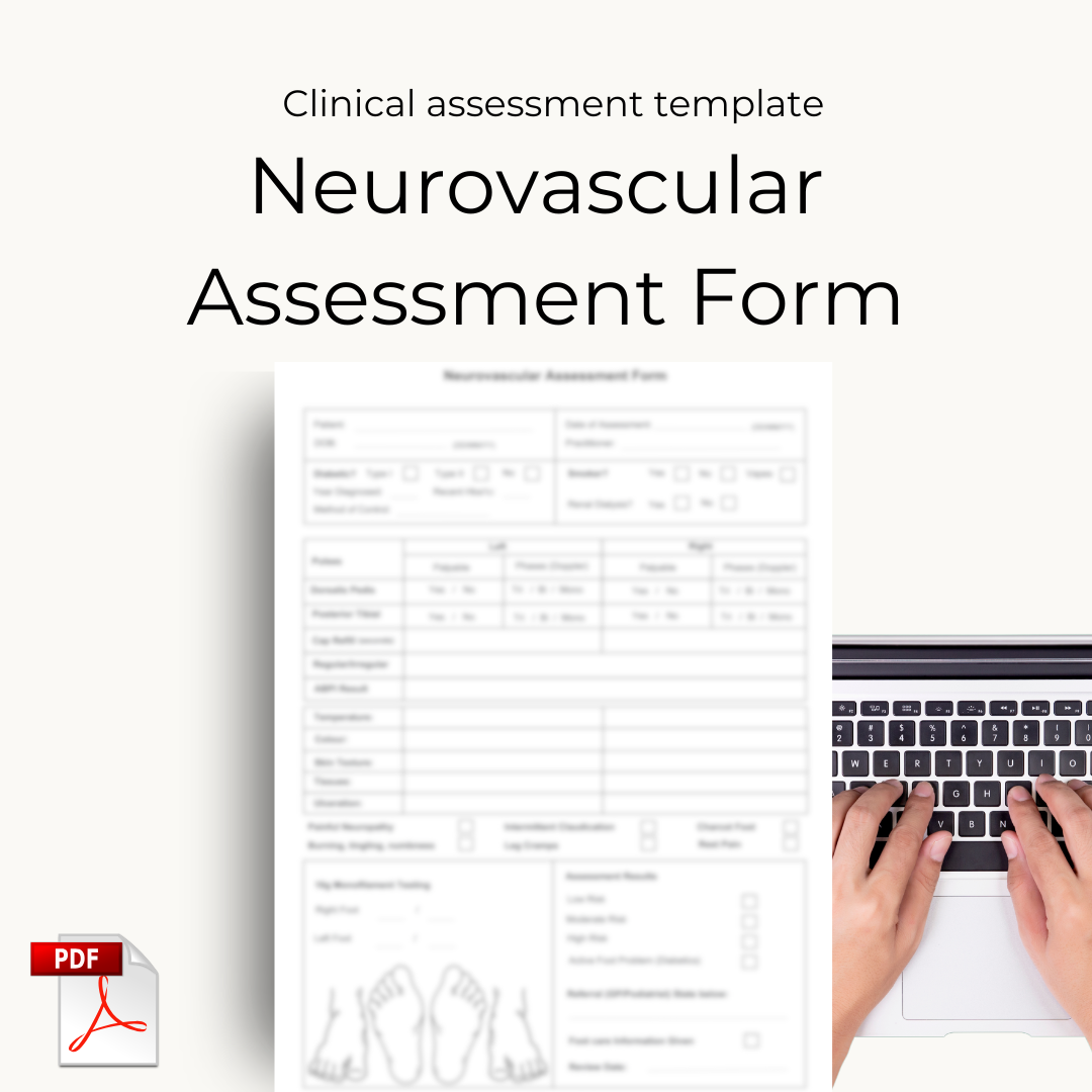 Neurovascular assessment form